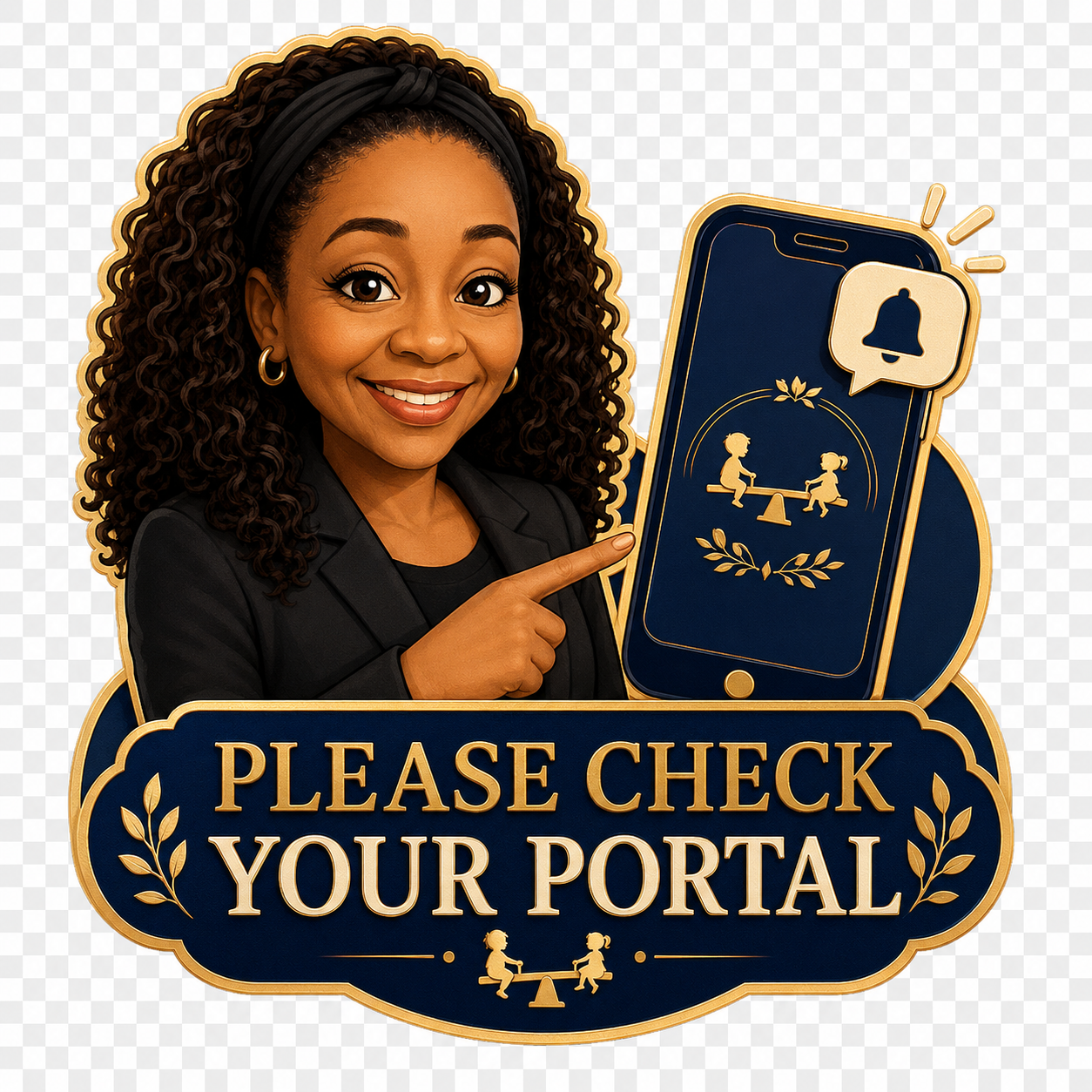 Official Tambra Tinysteps Please Check Your Portal sticker