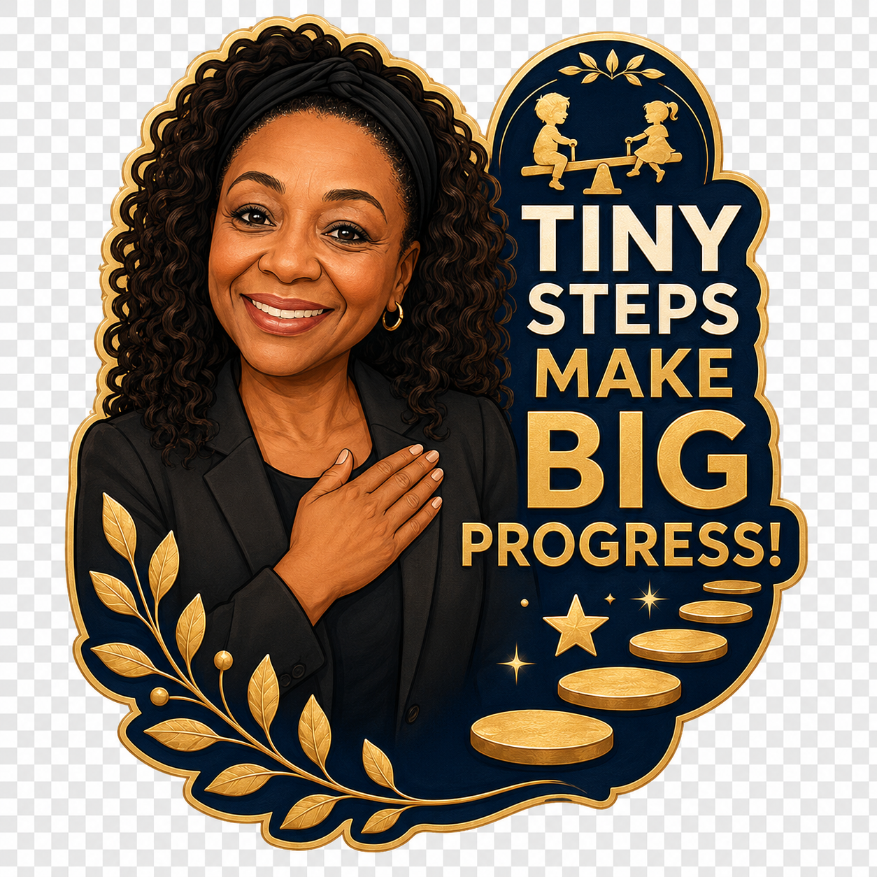 Official Tambra Tinysteps Tiny Steps Make Big Progress sticker