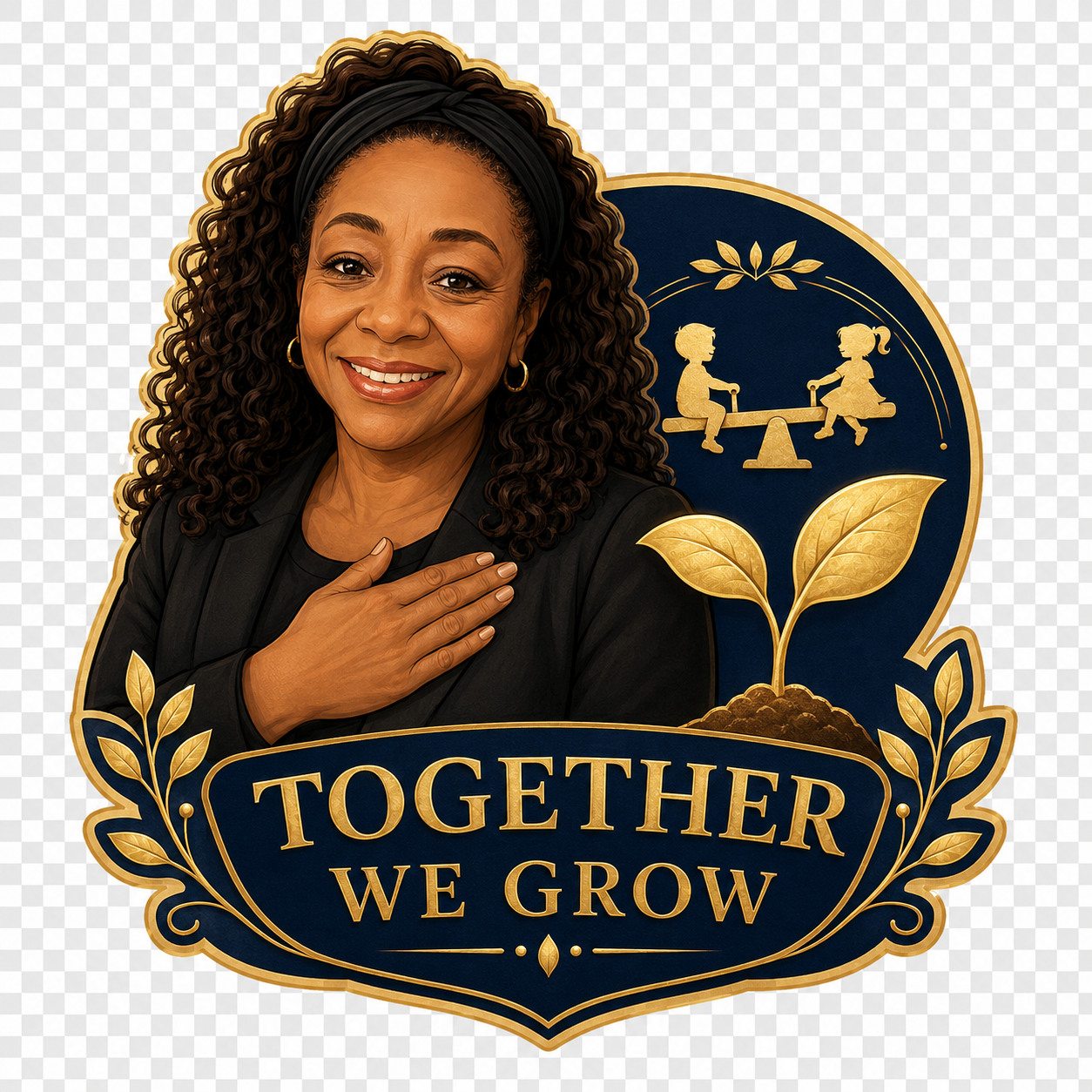 Official Tambra Tinysteps Together We Grow sticker